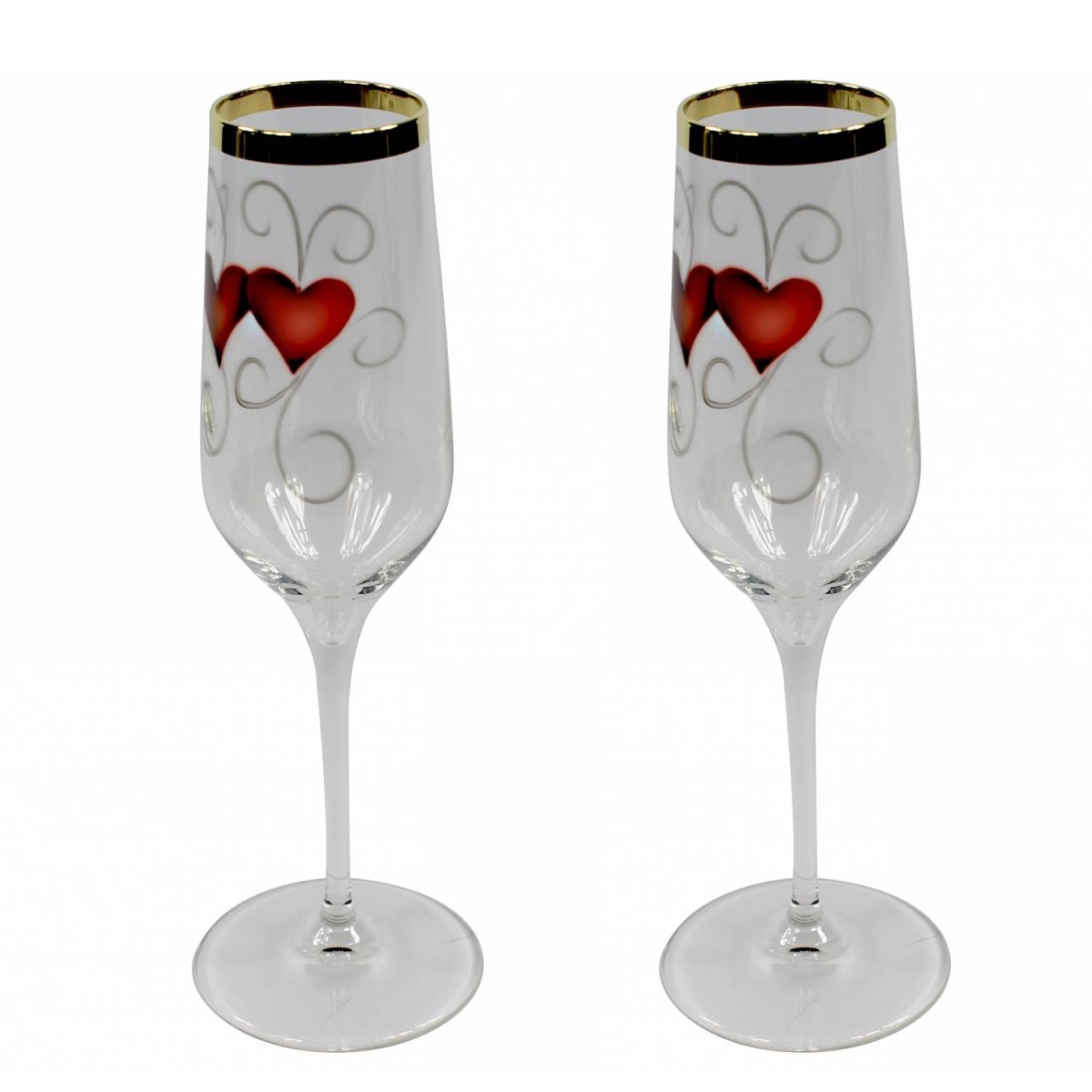 Champagneglas Golden Heart 23 cl 2-Pack - Nybro Crystal