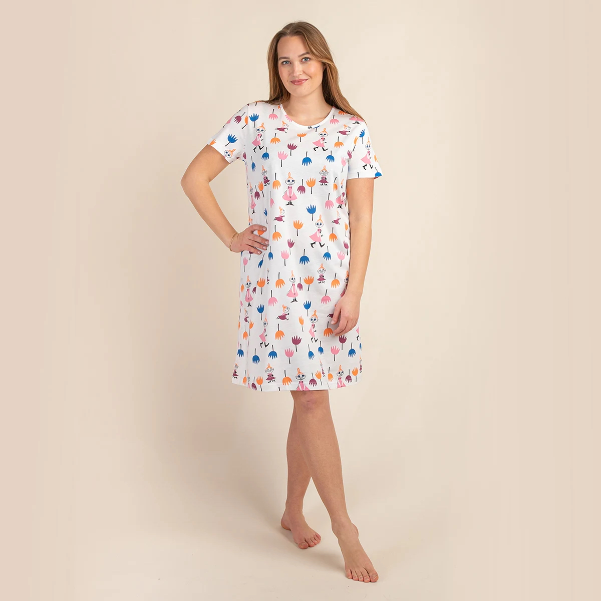 Moomin Nightdress - Lady - Little My & Tulips - 2