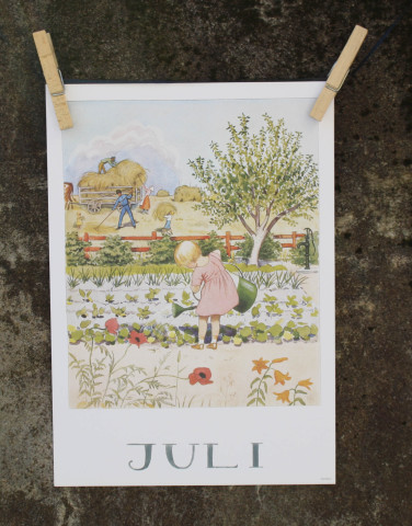 Elsa Beskow Månadskort (Vykort) - 3