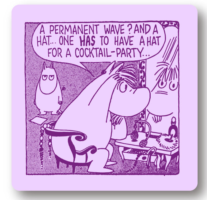 Mumin Glasunderlägg - Cocktail Party