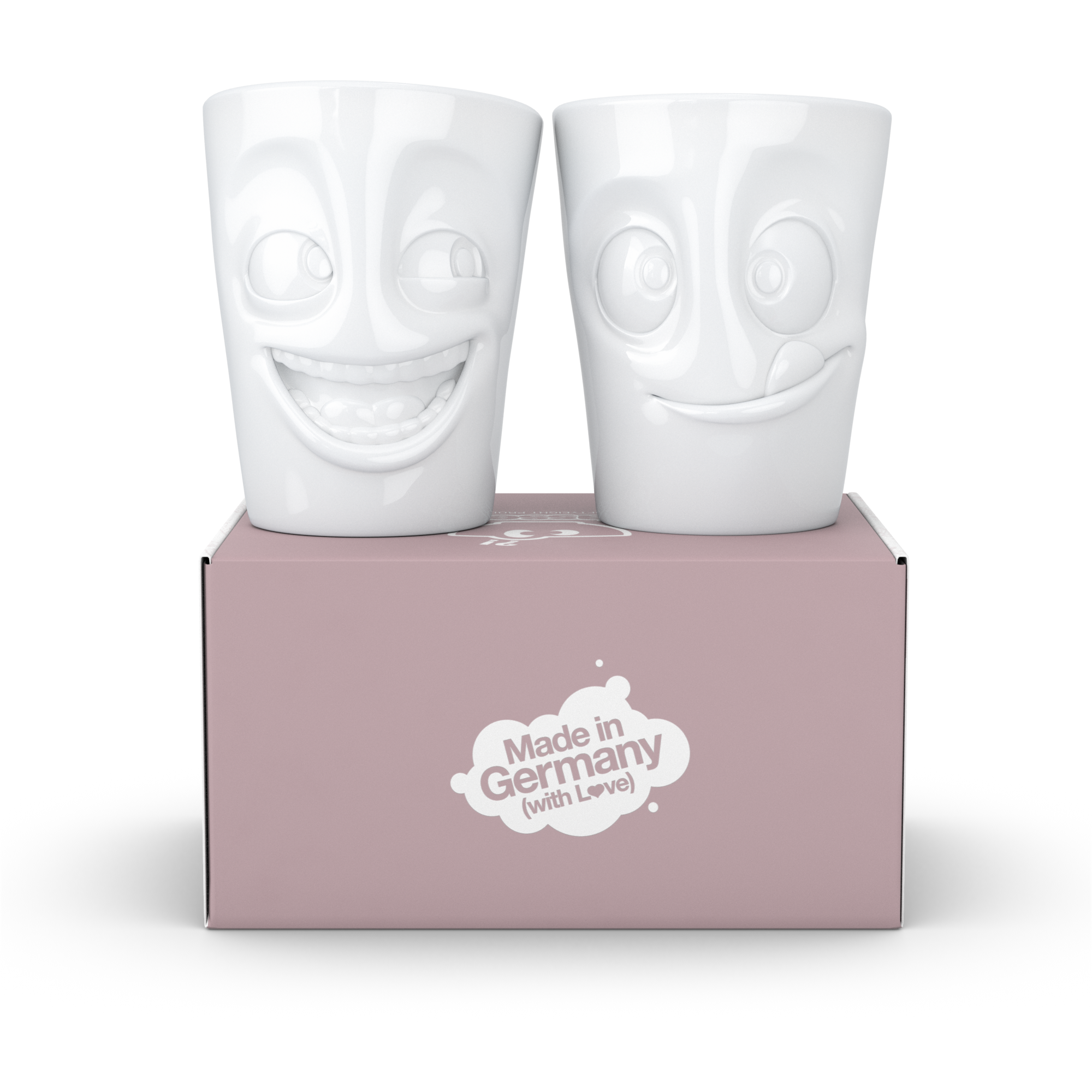 Tassen Känsloporslin - Muggar utan handtag 350 ml - 2-Pack - Välj mellan 3 st olika! - 5