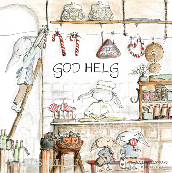 Dubbelvikt Kort - God helg - Maja Gullstrand (7x7 cm)