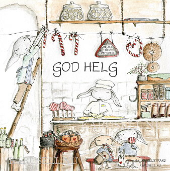 Dubbelvikt Kort - God helg - Maja Gullstrand (7x7 cm)