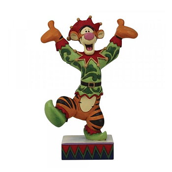 Jim Shore figurin - Tigger dressed as a christmas elf