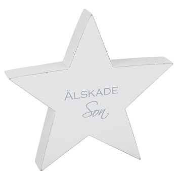 Stående Stjärna med Text, Älskade son