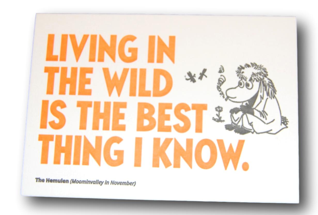 Moomincard, Letterpressed postcard, Hemulen - 2
