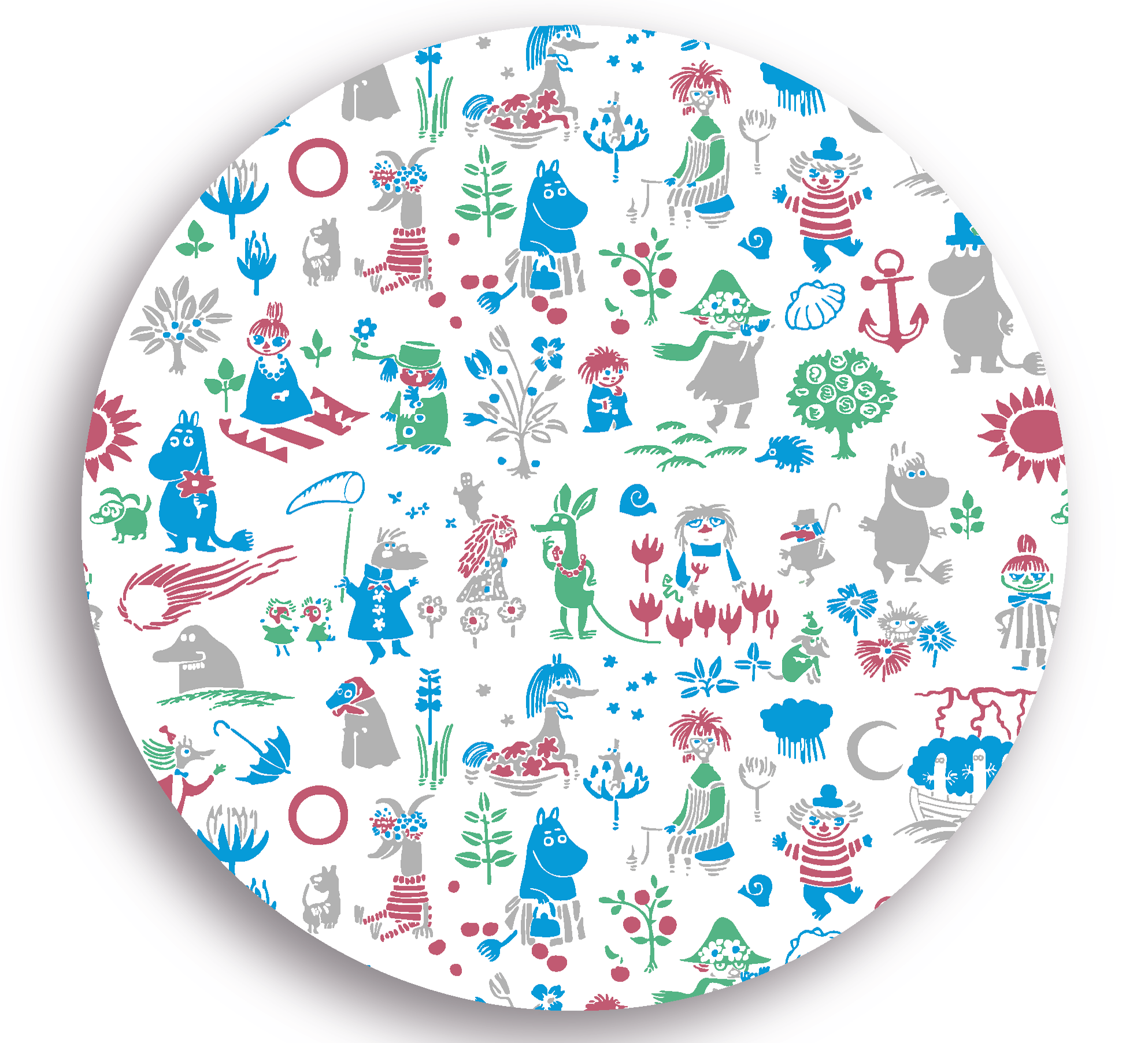 Moomin Pot coaster - Moomin Pattern Design
