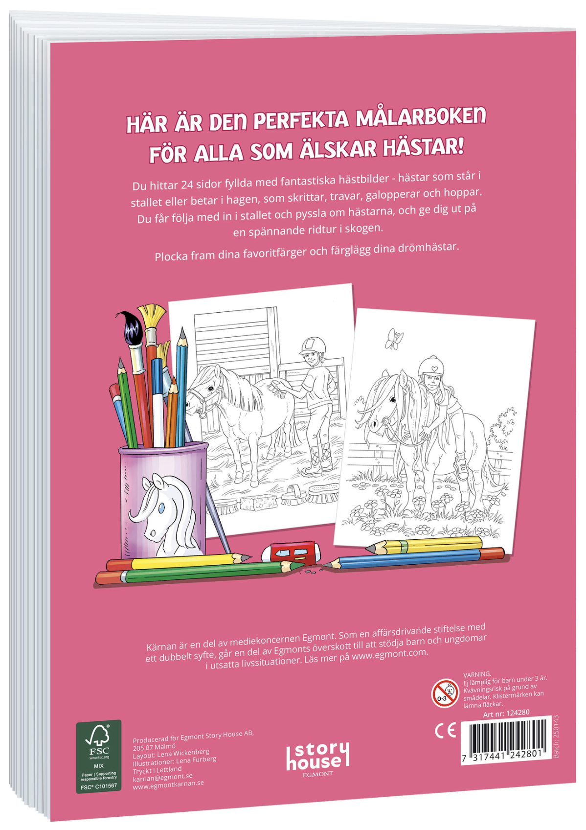 Målarbok Hästar - Lena Furberg - 4