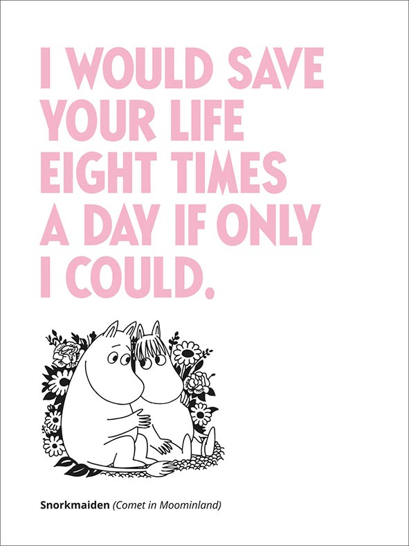 Dubbelvikt Muminkort - Save your life