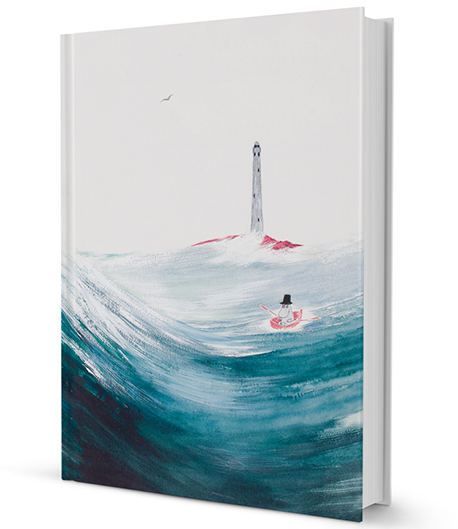 Hårdpärmad Mumin Skrivbok - Moominpapa and the sea