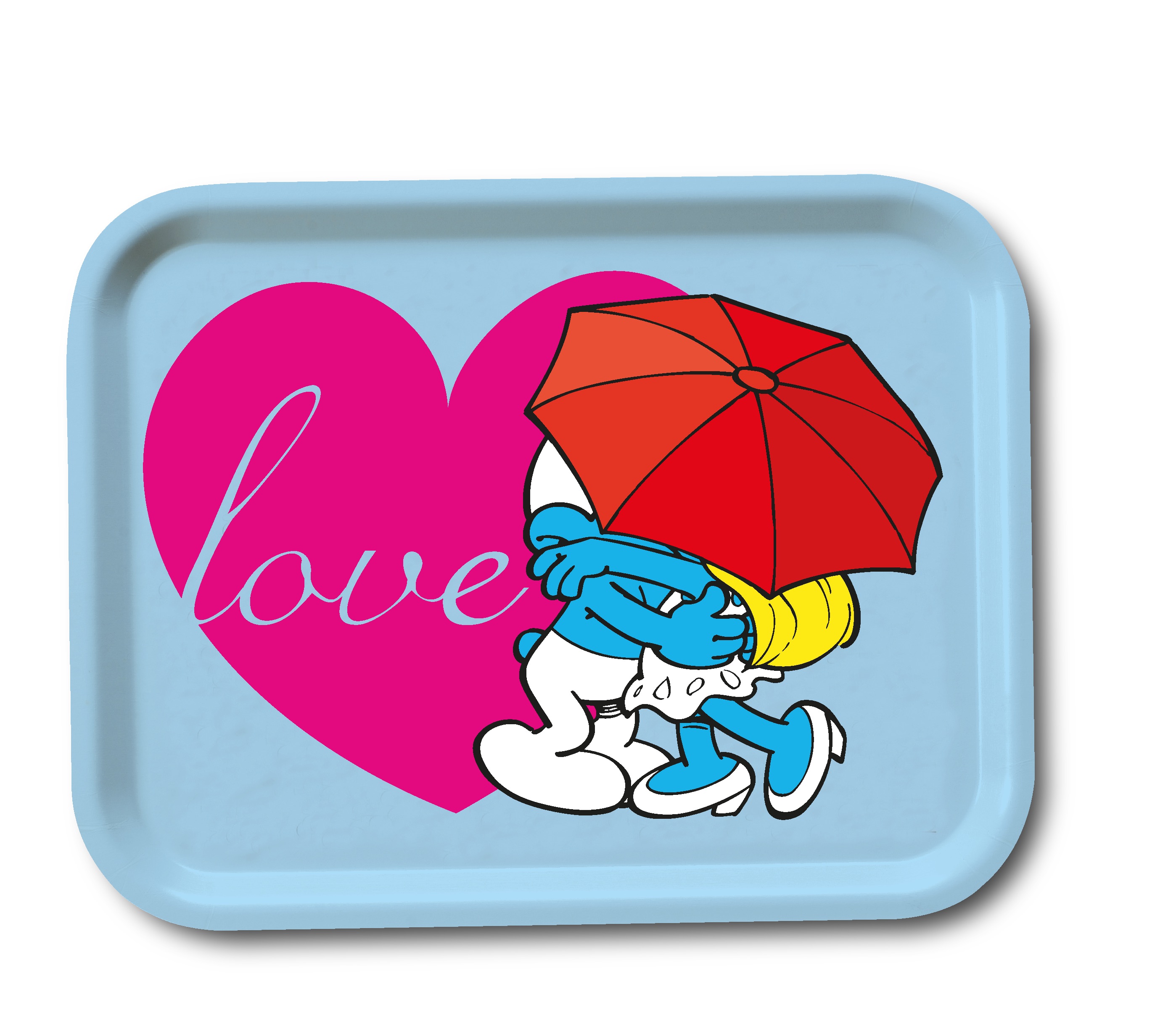 Smurfarna Bricka 27x20 cm - Umbrella Love
