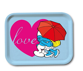Smurfarna Bricka 27x20 cm - Umbrella Love