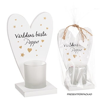 Presentförpackad Ljushållare - Världens bästa pappa