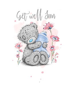 Dubbelvikt kort - Get Well Soon - Vit - Me to you