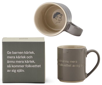 Astrid Lindgren Citat Mugg - "Ge barnen kärlek, mera kärlek och ännu mera kärlek, så kommer folkvettet av sig själv."