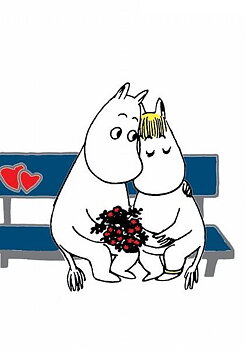 Moomincard - Moomintroll & Snorkmaiden
