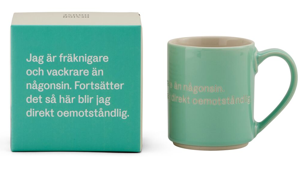 Astrid Lindgren Citat Mugg - “Jag är fräknigare och vackrare än någonsin. Fortsätter det såhär blir jag direkt oemotståndlig.” - 3
