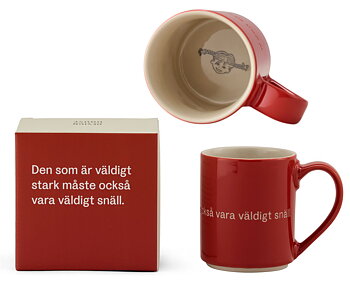 Astrid Lindgren Citat Mugg - “Den som är väldigt stark måste också vara väldigt snäll.”