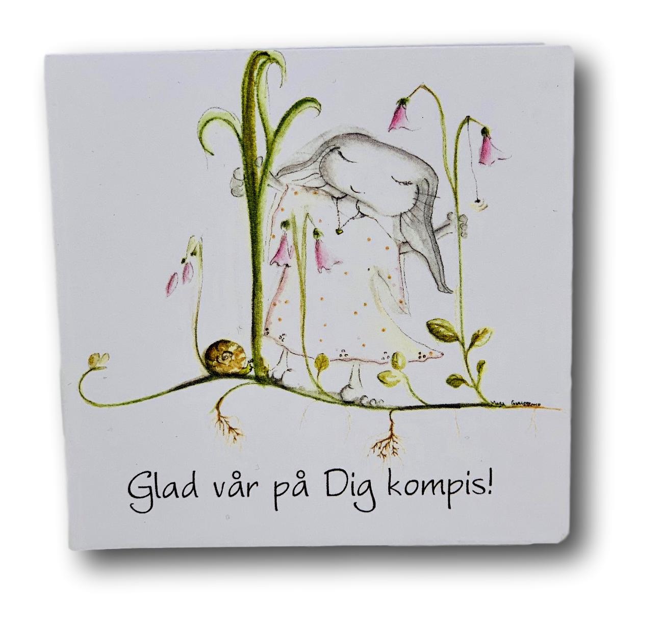 Dubbelvikt Kort - Glad vår på Dig kompis! - Maja Gullstrand (7x7 cm)