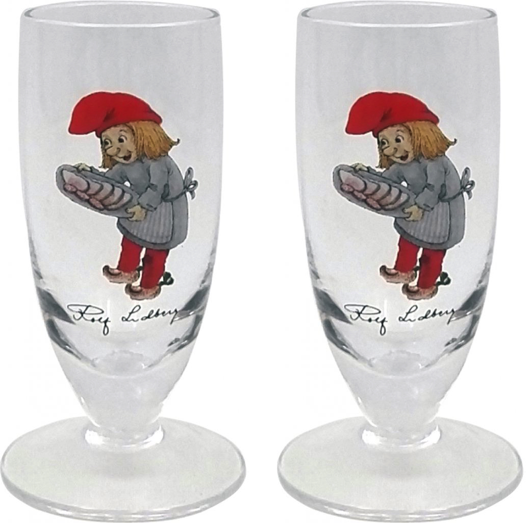 Rolf Lidberg Julservis - Snapsglas 2-Pack - Tomteflicka