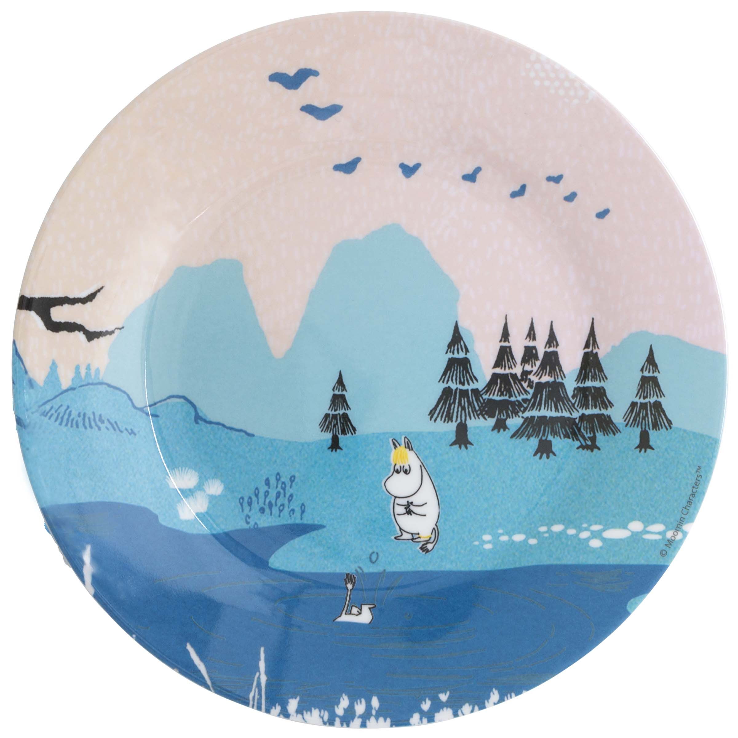 Moomin Plate, Forest & Lake (Pink)
