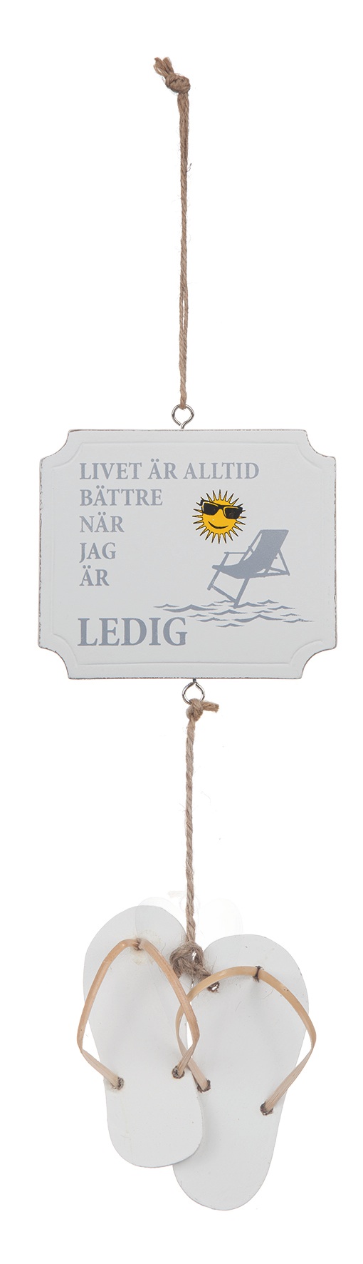Träskylt - Livet är alltid bättre när jag är ledig