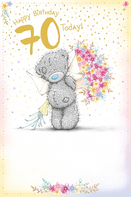 Dubbelvikt kort - 70 Today - Me to you