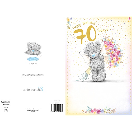 Dubbelvikt kort - 70 Today - Me to you - 3