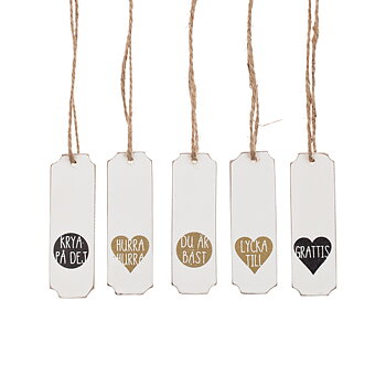Presentlappar i trä 5-Pack