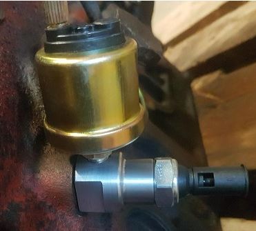 Adapter 2x oljetrycksgivare B230 , modifierad med 6Kant - 4