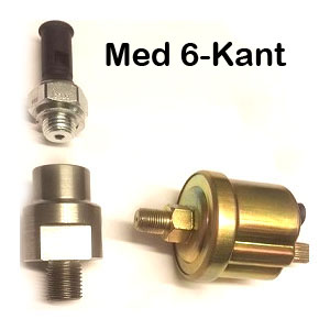Adapter 2x oljetrycksgivare B230 , modifierad med 6Kant