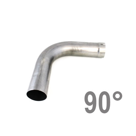 Avgasrör 90 grader böj  48mm -Rostfritt-