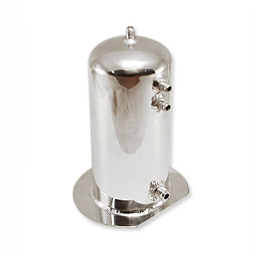 Bränsle catch tank Rund 2,0L med AN6+AN8 Anslutningar
