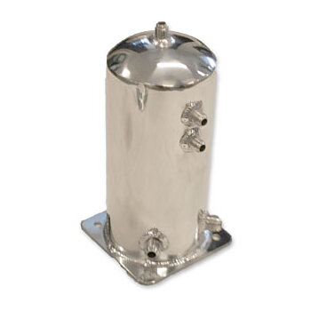 Bränsle catch tank Rund 2,0L med AN6+AN8 Anslutningar modell 2