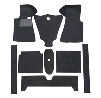 Mattsats Volvo 140 -71, svart textil