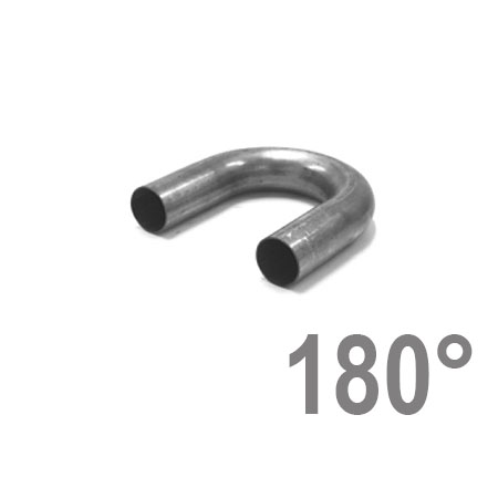 Avgasrör 180 grader böj  42mm -Rostfritt-
