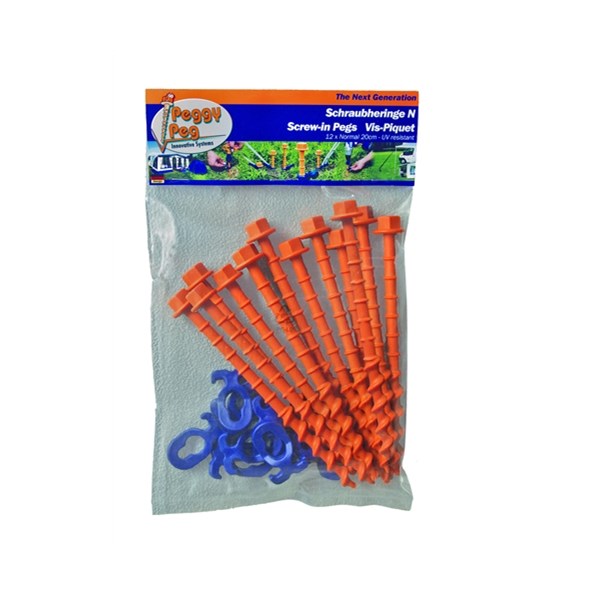 Markskruv, Peggy Peg 20 cm, 12-pack