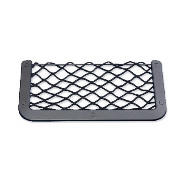 Förvaringsficka med elastiskt nät. Finns som svart och vit