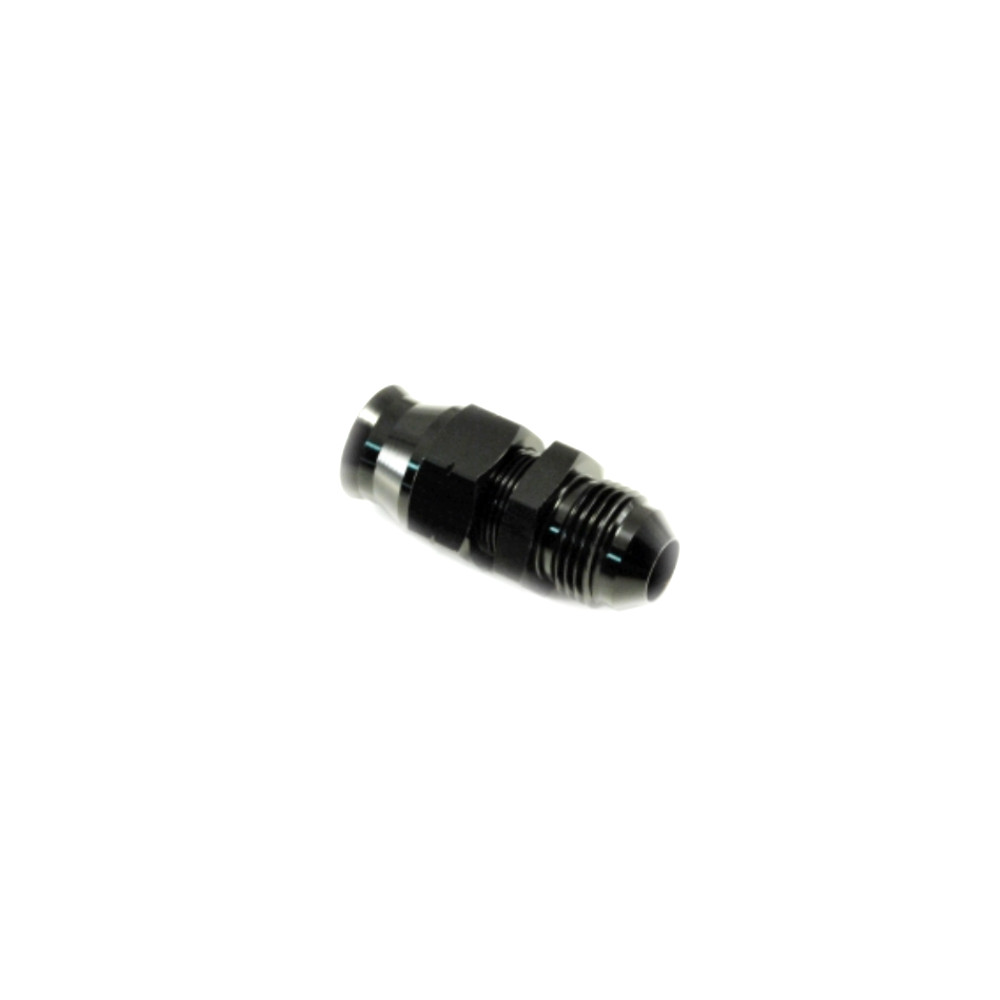  AN8-anslutning till 1/2" aluminiumrör, svart. Hane utgång.