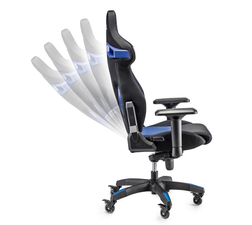 Gamingstol Sparco Grip Stint, svart/blå - 5