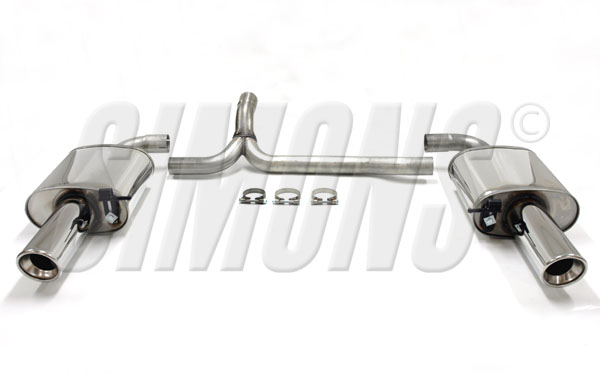 2,5"" sportavgassystem Volvo V70 / XC70 T6 AWD - Rostfritt