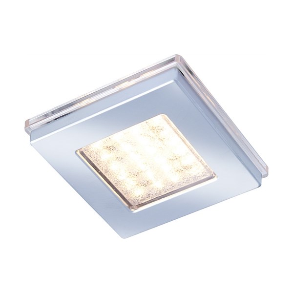 Spotlight, Frilight square, 50 LED, matt krom