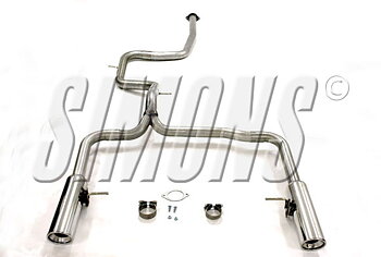 2,5" sportavgassystem Volvo V70 1,6D/2,0D/2,4D/D2/D3/D4/D5, efter katalysaror