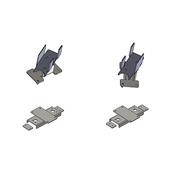 Chassiadapter Mercedes. Monteringssats fram/bak