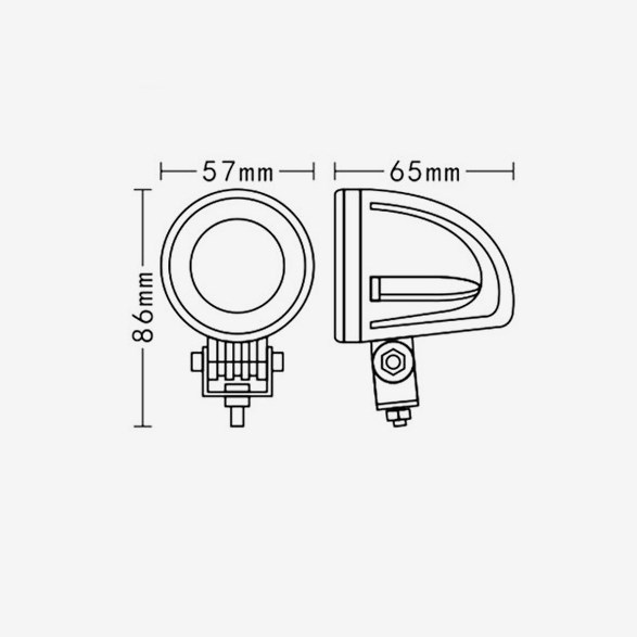 Arbetsstrålkastare LED 2" 10W, Pencil Beam, 40609 - 3