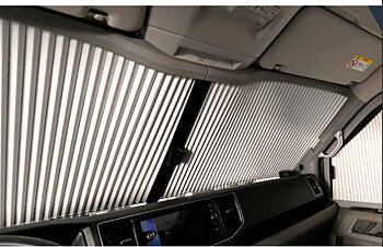 Invändig Mörkläggningsgardiner Husbil Gardin Remi front/sidogardin Man TGE / VW Crafter 2024 -, utan förvaringsfack