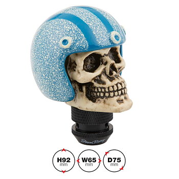 Växelspaksknopp Skeletor, blå hjälm