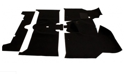 Mattsats Volvo 140 1972, svart textil