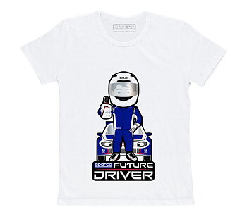 T-shirt, Sparco Future driver, vit, 3 - 11 År