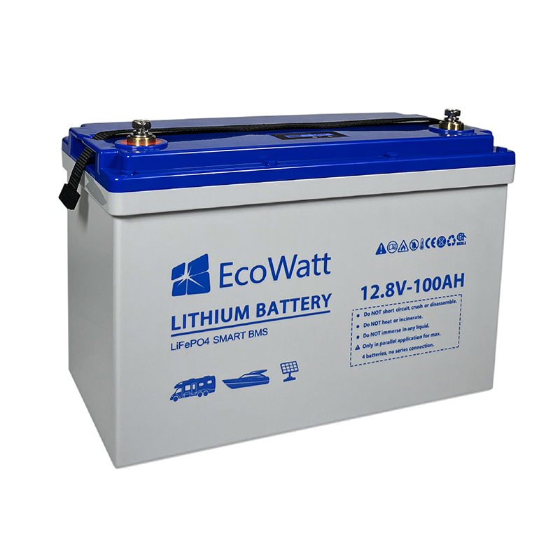 LiFePO4 Batteri 12 Volt 100 Ah , Lifepo4 , BMS , LCD Display , Prisvärt Bodelsbatteri - 4